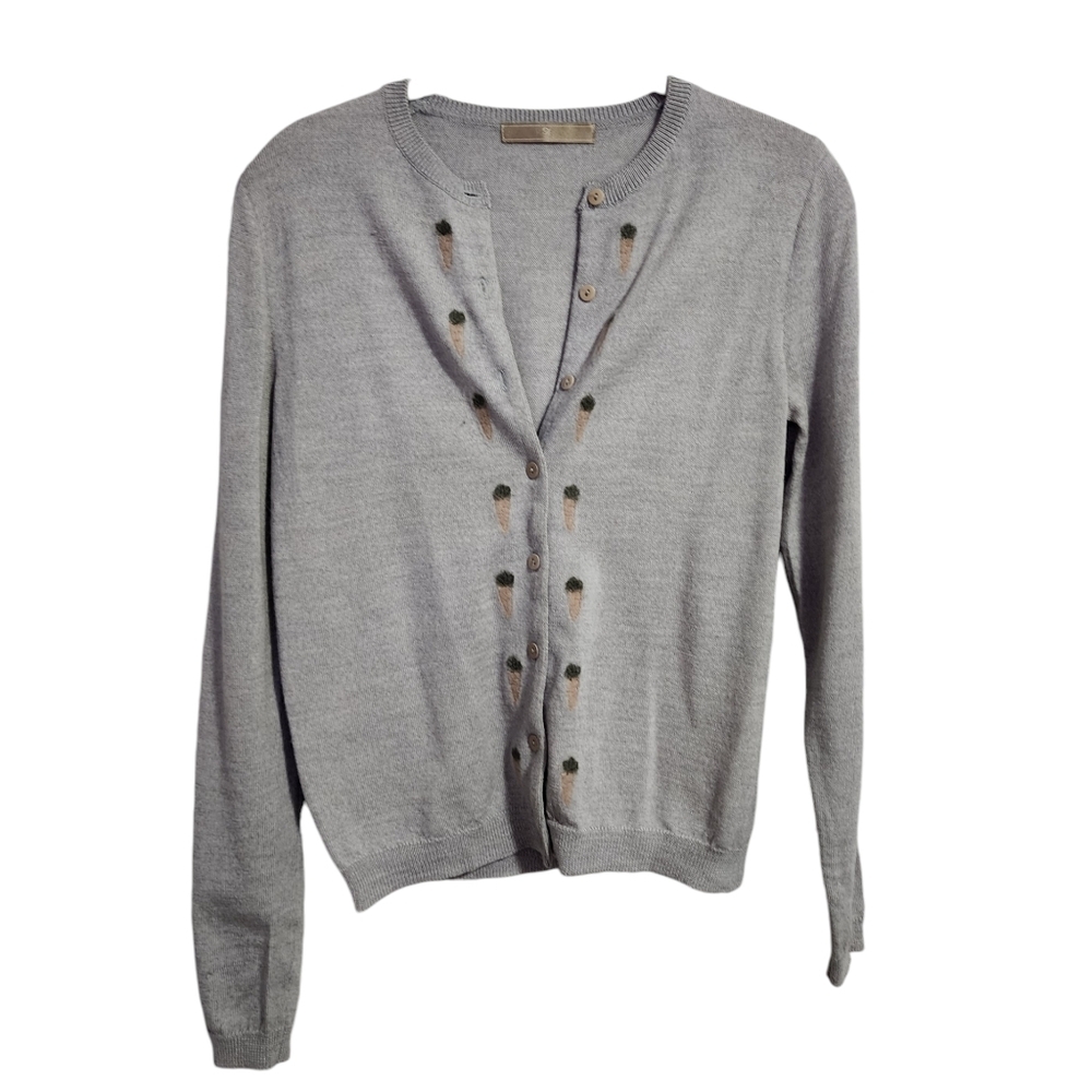 JS Korean brand wool knit cardigan sweater with carrots‎